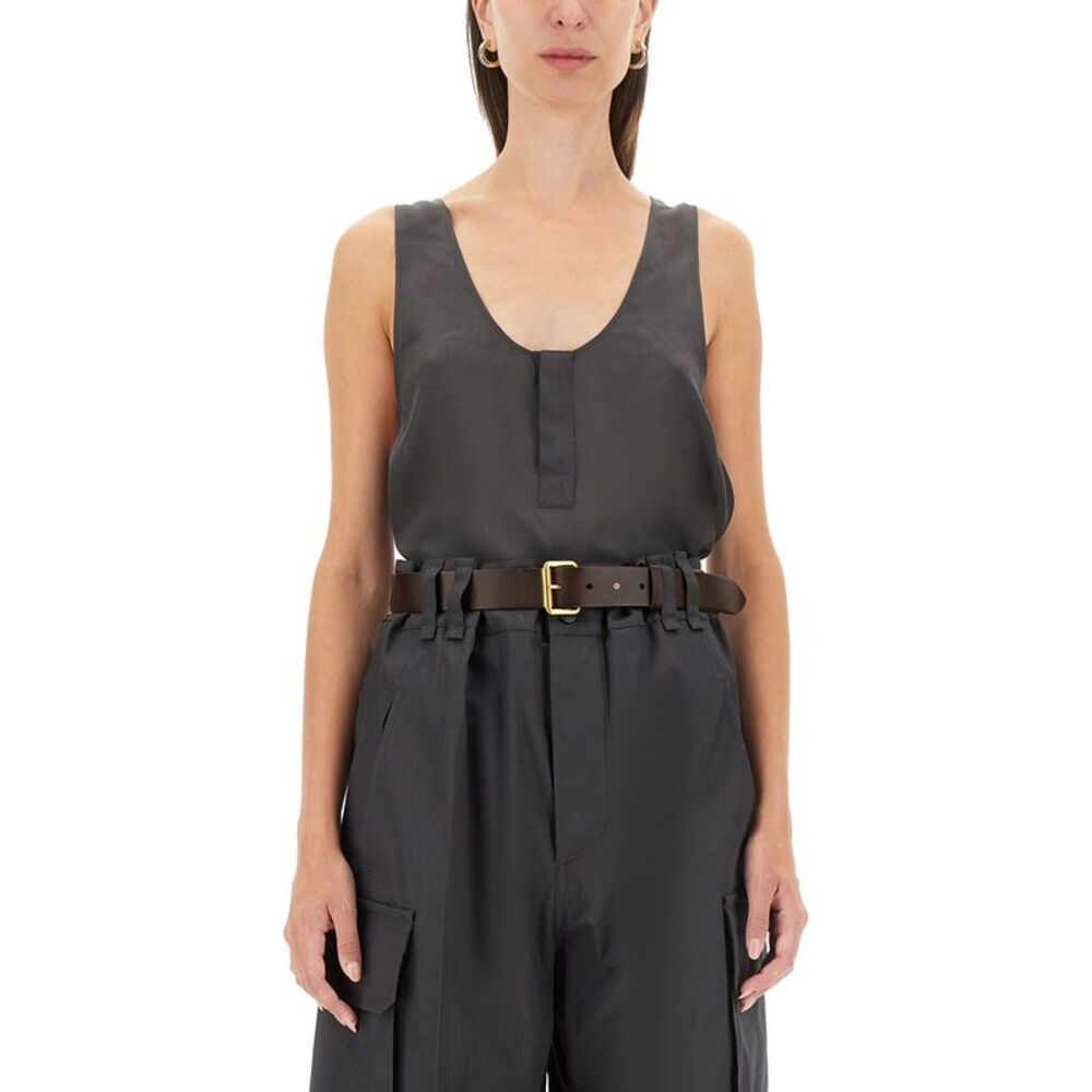 Saint Laurent Women Tank Top "Henley" - Picture 1 of 5